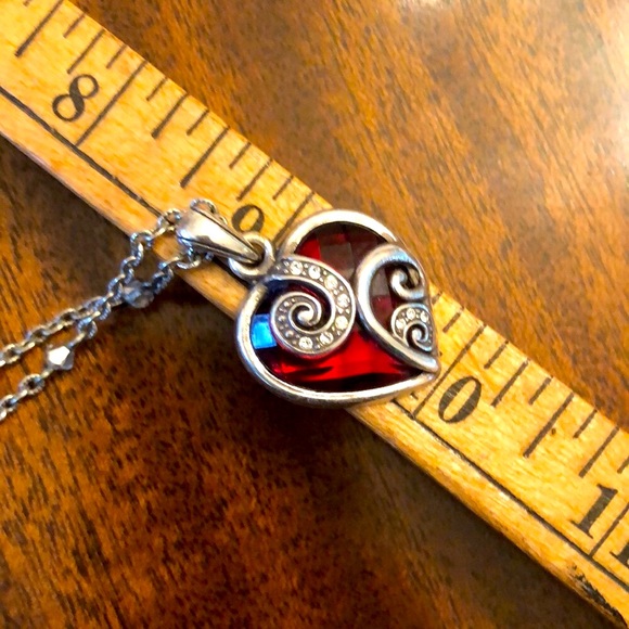 Brighton CUPIDS LOVE Swarovski Crystal reversible Heart Necklace - Picture 9 of 13